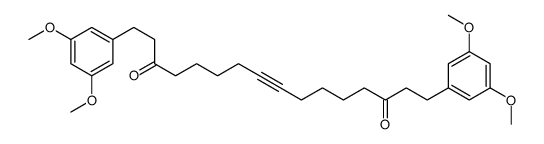 8-Hexadecyne-3,14-dione, 1,16-bis(3,5-dimethoxyphenyl)- 结构式