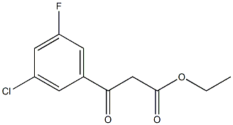 3-氯-5-氟-β-氧代苯丙酸乙酯 结构式