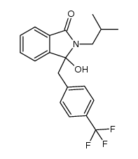 3-羟基-2-异丁基-3-(4-(三氟甲基)苄基)异吲哚啉-1-酮 结构式