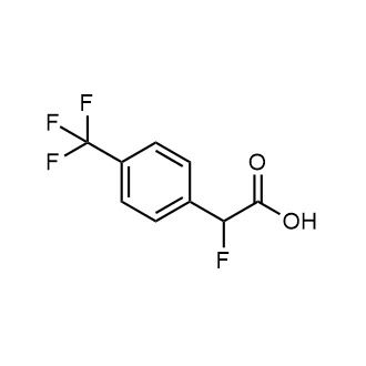 2-氟-2-[4-(三氟甲基)苯基]乙酸 结构式