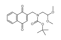Carbamic acid, N-[(1,4-dihydro-1,4-dioxo-2-naphthalenyl)methyl]-N-(2,2-dimethoxyethyl)-, 1,1-dimethylethyl ester 结构式