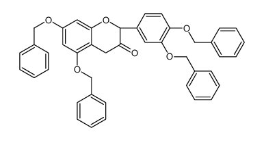 2H-1-Benzopyran-3(4H)-one, 2-[3,4-bis(phenylmethoxy)phenyl]-5,7-bis(phenylmethoxy)-, (2R)- 结构式