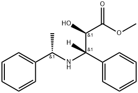 α-羟基-β-[[(1S)-1-苯乙基]氨基]苯丙酸甲酯, (αR,βS)- 结构式