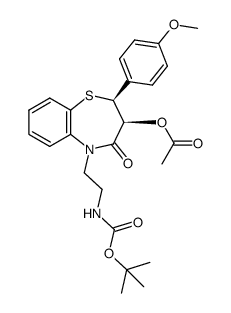 N,N-Didesmethyl N-tert-Butoxycarbonyl Diltiazem 结构式