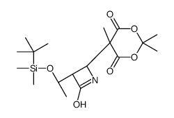 5-((2S,3S)-3-((R)-1-(叔丁基二甲基甲硅烷基氧基)乙基)-4-氧代氮杂啶-2-基)-2,2,5-三甲基-1,3-二噁烷-4,6-二酮 结构式