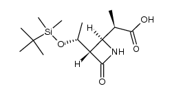 2-Azetidineacetic acid, 3-[(1R)-1-[[(1,1-dimethylethyl)dimethylsilyl]oxy]ethyl]-α-methyl-4-oxo-, (αS,2S,3S)- 结构式