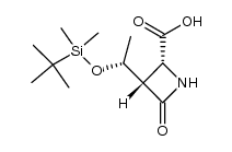 2-Azetidinecarboxylic acid, 3-[(1R)-1-[[(1,1-dimethylethyl)dimethylsilyl]oxy]ethyl]-4-oxo-, (2R,3S)- 结构式