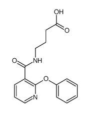 4-[(2-苯氧基吡啶-3-羰基)氨基]丁酸 结构式