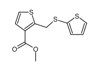 3-Thiophenecarboxylic acid, 2-[(2-thienylthio)methyl]-, methyl ester 结构式