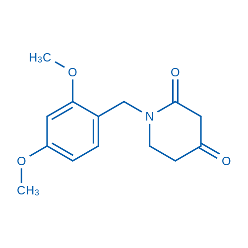 1-(2,4-二甲氧基苄基)-2,4-哌啶二酮 结构式