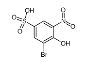 3-溴-4-羟基-5-硝基苯磺酸 结构式