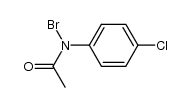 N-溴-N-(4-氯苯基)乙酰胺 结构式