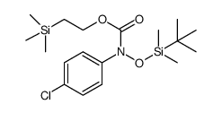 Carbamic acid, N-(4-chlorophenyl)-N-[[(1,1-dimethylethyl)dimethylsilyl]oxy]-, 2-(trimethylsilyl)ethyl ester 结构式