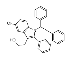 5-氯-1-(二苯甲基)-2-苯基-1H-吲哚-3-乙醇 结构式