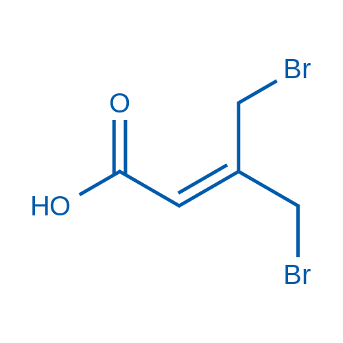 4-溴-3-(溴甲基)丁-2-烯酸 结构式