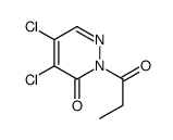 4,5-Dichloro-2-(1-oxopropyl)-3(2H)-pyridazinone 结构式