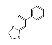 2-(1,3-二硫戊环-2-亚基)-1-苯基乙酮 结构式