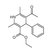 2,6-二甲基-4-苯基-5-乙酰基-1,4-二氢吡啶-3-羧酸乙酯 结构式