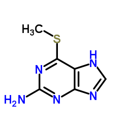 2-氨基-6-甲基巯嘌呤 结构式
