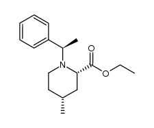 [2S-[1(S*),2α,4α]]-4-Methyl-1-(1-phenylethyl)-2-piperidinecarboxylic Acid Ethyl Ester 结构式