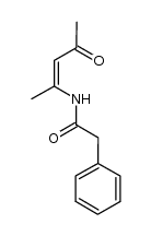 N-(1-甲基-3-氧代-1-丁烯-1-基)苯乙酰胺 结构式