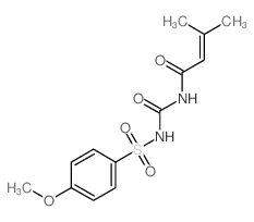 2-Butenamide,N-[[[(4-methoxyphenyl)sulfonyl]amino]carbonyl]-3-methyl- 结构式
