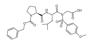 Glycine, 1-[(phenylmethoxy)carbonyl]-L-prolyl-L-leucyl-N-[(4-methoxyphenyl)sulfonyl]- 结构式
