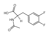 N-乙酰-3,4-二氟-D-苯丙氨酸 结构式