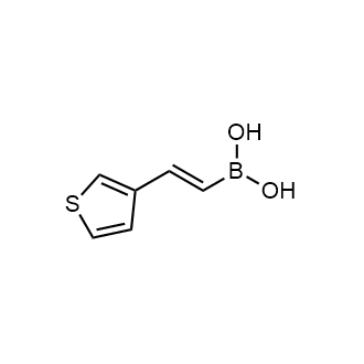 B-[(1E)-2-(3-噻吩基)乙烯基]硼酸 结构式