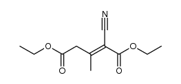 2-氰基-3-甲基-2-戊烯二酸二乙酯 结构式