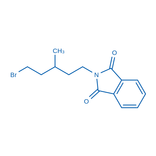 2-(5-溴-3-甲基戊基)异吲哚-1,3-二酮 结构式