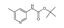 (5-甲基吡啶-3-基)氨基甲酸叔丁酯 结构式