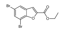 5,7-二溴苯并呋喃-2-羧酸乙酯 结构式