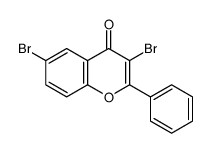 3,6-二溴-2-苯基-4H-色烯-4-酮 结构式