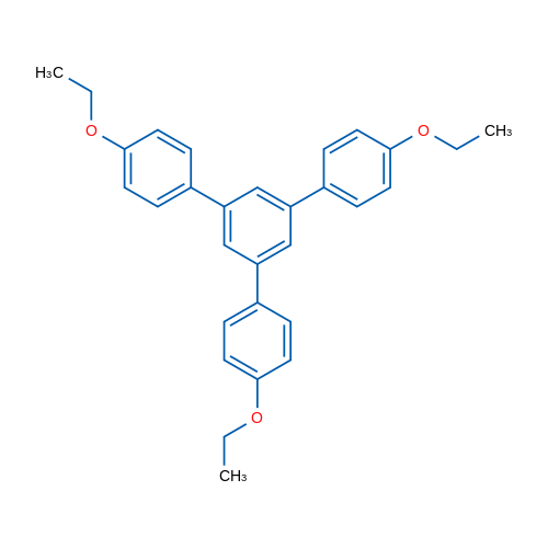 1,3,5-三(4-乙氧基苯基)苯 结构式