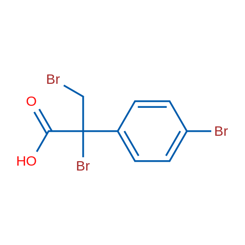 2,3-二溴-2-(4-溴苯基)丙酸 结构式
