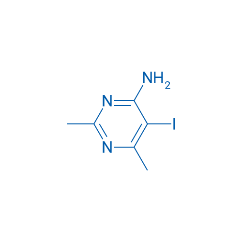 5-碘-2,6-二甲基嘧啶-4-胺 结构式