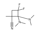 2,2-双(二甲氨基)-3,3-二氟-1-甲基环丁烷-1-甲腈 结构式