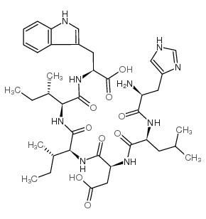 生化试剂H-His-Leu-Asp-Ile-Ile-Trp-OH（储存“-20±5℃”；运输“干冰”） 结构式