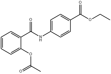 4-(2-乙酰氧基苯甲酰氨基)苯甲酸乙酯 结构式