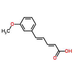 5-(3-甲氧基苯基)-2,4-戊二烯酸 结构式