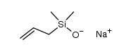 1,1-二甲基-1-(2-丙烯-1-基)硅醇钠 结构式
