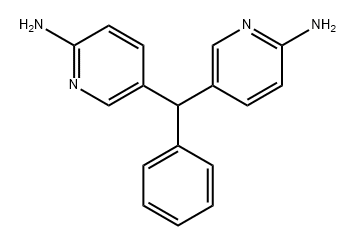 5,5'-(苯亚甲基)双(2-氨基吡啶) 结构式