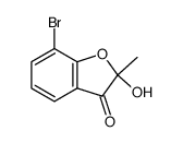 7-溴-2-羟基-2-甲基-3(2H)-苯并呋喃酮 结构式