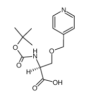 N-叔丁氧羰基-O-(4-吡啶基甲基)-L-丝氨酸 结构式