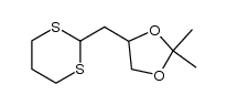 2-[(2,2-二甲基-1,3-二氧戊环-4-基)甲基]-1,3-二噻烷 结构式