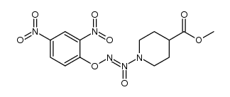 1-[2-(2,4-二硝基苯氧基)-1-氧化二氮烯基]-4-哌啶甲酸甲酯 结构式