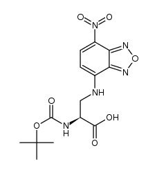 N-叔丁氧羰基-3-[(7-硝基-2,1,3-苯并恶二唑-4-基)氨基]-L-丙氨酸 结构式