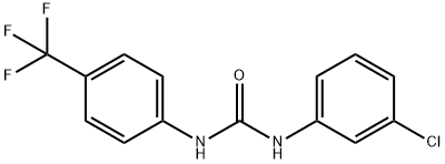 1-(3-氯苯基)-3-[4-(三氟甲基)苯基]尿素 结构式