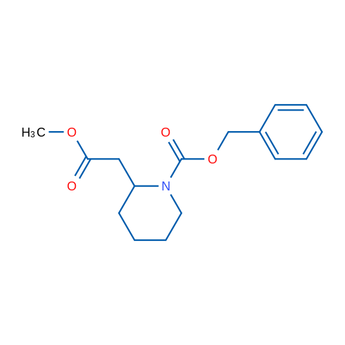 (R)-1-Cbz-3-哌啶乙酸甲酯 结构式